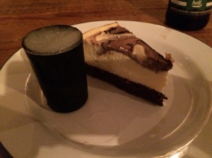 Cheesecake with a frozen shot!